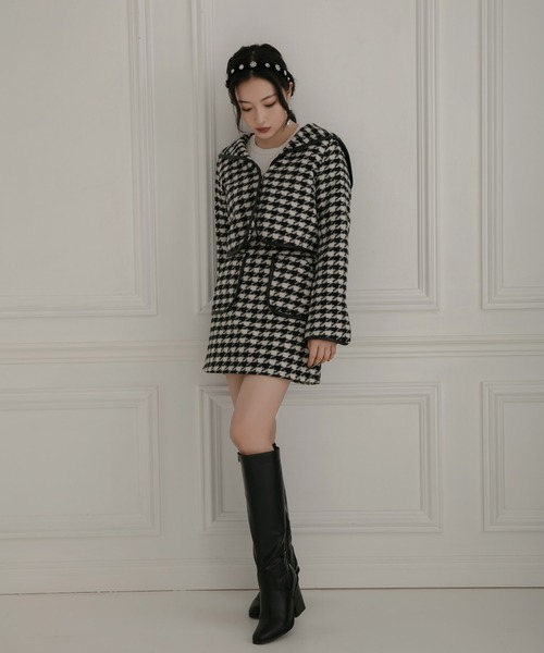 ANDGEEBEE（アンジービー）の「千鳥セーラージャケット（その他アウター・レディース・ブラウン/ブラック・MEDIUM）」の13枚目の写真