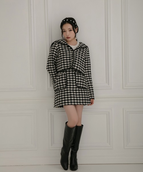 ANDGEEBEE（アンジービー）の「千鳥セーラージャケット（その他アウター・レディース・ブラウン/ブラック・MEDIUM）」の12枚目の写真