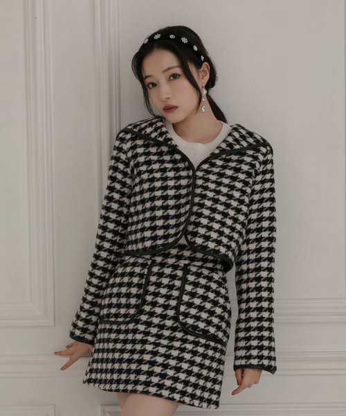 ANDGEEBEE（アンジービー）の「千鳥セーラージャケット（その他アウター・レディース・ブラウン/ブラック・MEDIUM）」の15枚目の写真