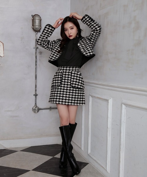 ANDGEEBEE（アンジービー）の「千鳥セーラージャケット（その他アウター・レディース・ブラウン/ブラック・MEDIUM）」の16枚目の写真