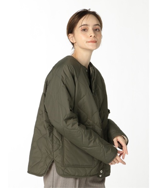 m.f.editorial（エムエフエディトリアル）の「エムエフエディトリアルレディース/m.f.editorial：Women　リバーシブル キルティングボアアウター（ブルゾン・レディース・カーキ/ベージュ・FREE）」の8枚目の写真