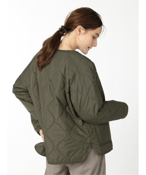 m.f.editorial（エムエフエディトリアル）の「エムエフエディトリアルレディース/m.f.editorial：Women　リバーシブル キルティングボアアウター（ブルゾン・レディース・カーキ/ベージュ・FREE）」の9枚目の写真