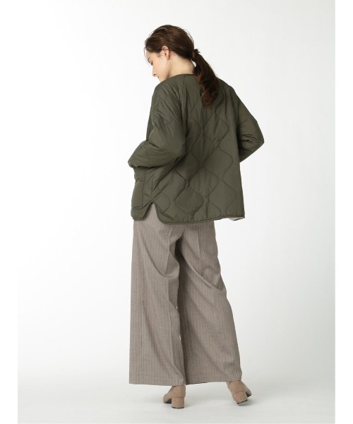 m.f.editorial（エムエフエディトリアル）の「エムエフエディトリアルレディース/m.f.editorial：Women　リバーシブル キルティングボアアウター（ブルゾン・レディース・カーキ/ベージュ・FREE）」の12枚目の写真