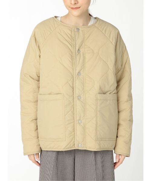 m.f.editorial（エムエフエディトリアル）の「エムエフエディトリアルレディース/m.f.editorial：Women　リバーシブル キルティングボアアウター（ブルゾン・レディース・カーキ/ベージュ・FREE）」の16枚目の写真