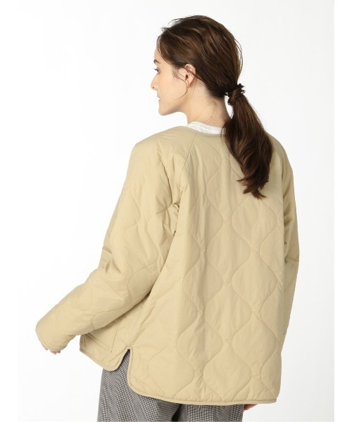 m.f.editorial（エムエフエディトリアル）の「エムエフエディトリアルレディース/m.f.editorial：Women　リバーシブル キルティングボアアウター（ブルゾン・レディース・カーキ/ベージュ・FREE）」の21枚目の写真