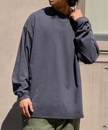 【Goodwear】7オンス袖リブハイネックL/S SUPER BIG TEE モックネック ヘビーウェイト長袖Tシャツ USAコットン 厚手ロンT 2W7-61205