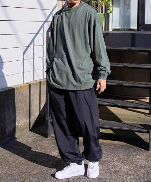 Goodwear(グッドウェア)の「【Goodwear】7オンス袖リブハイネックL/S SUPER BIG TEE モックネック ヘビーウェイト長袖Tシャツ USAコットン 厚手ロンT 2W7-61205(Tシャツ/カットソー・メンズ・ブラック/ホワイト/ライトグレー/ネイビー/ブルー/カーキ/ダークグリーン・L/M/XL)」の17枚目の写真