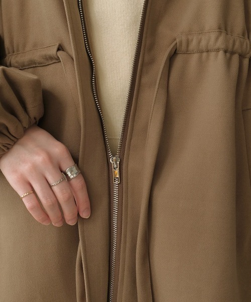 Bab(バブ)の「【WEB限定】ボアリバーシブルベスト付モッズコート(モッズコート・レディース・モカ/カーキ/ブラック・M)」の10枚目の写真