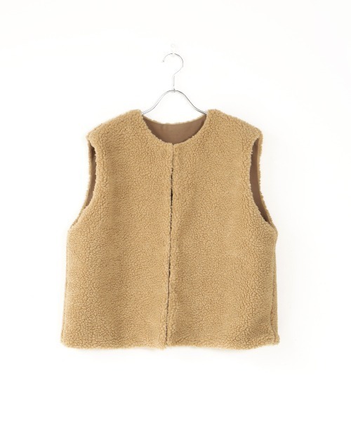 Bab(バブ)の「【WEB限定】ボアリバーシブルベスト付モッズコート(モッズコート・レディース・モカ/カーキ/ブラック・M)」の7枚目の写真