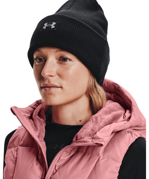 UNDER ARMOUR(アンダーアーマー)の「UAアラウンドタウン カフ ビーニー(トレーニング/レディース)(キャップ・レディース・グレー/ブラック・ONESIZE)」の2枚目の写真