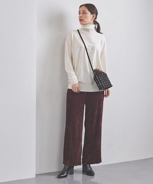 UNITED ARROWS（ユナイテッドアローズ）の「＜UNITED ARROWS＞ ウォッシャブル タートルネック ニット B（ニット/セーター・レディース・ブラック/ライム/オフホワイト・FREE）」の7枚目の写真