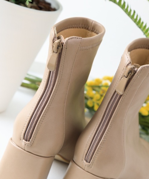 Noubel Voug Relax（ヌーベルヴォーグリラックス）の「バックジップ ストレッチ アンクルブーツ（ブーツ・レディース・ブラック/ベージュ/ダークブラウン/アイボリー/ブラック系その他・3L/L/S/M/LL）」の10枚目の写真
