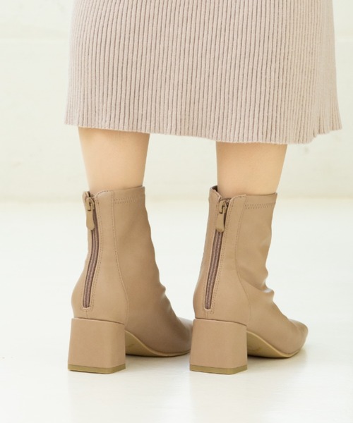 Noubel Voug Relax（ヌーベルヴォーグリラックス）の「バックジップ ストレッチ アンクルブーツ（ブーツ・レディース・ブラック/ベージュ/ダークブラウン/アイボリー/ブラック系その他・3L/L/S/M/LL）」の15枚目の写真