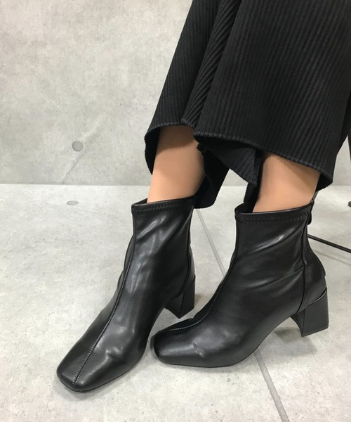 Noubel Voug Relax（ヌーベルヴォーグリラックス）の「バックジップ ストレッチ アンクルブーツ（ブーツ・レディース・ブラック/ベージュ/ダークブラウン/アイボリー/ブラック系その他・3L/L/S/M/LL）」の17枚目の写真