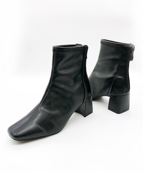 Noubel Voug Relax（ヌーベルヴォーグリラックス）の「バックジップ ストレッチ アンクルブーツ（ブーツ・レディース・ブラック/ベージュ/ダークブラウン/アイボリー/ブラック系その他・3L/L/S/M/LL）」の19枚目の写真