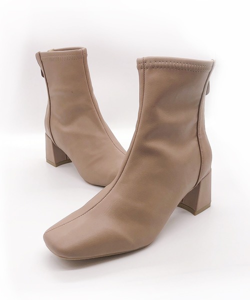 Noubel Voug Relax（ヌーベルヴォーグリラックス）の「バックジップ ストレッチ アンクルブーツ（ブーツ・レディース・ブラック/ベージュ/ダークブラウン/アイボリー/ブラック系その他・3L/L/S/M/LL）」の20枚目の写真