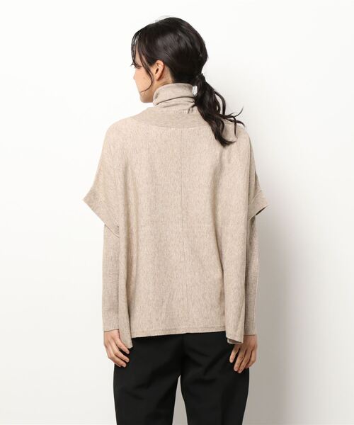 Te chichi(テチチ)の「ベスト×タートルネックニットセット(アンサンブル・レディース・ネイビー/ブラウン/オフホワイト・フリ-)」の6枚目の写真