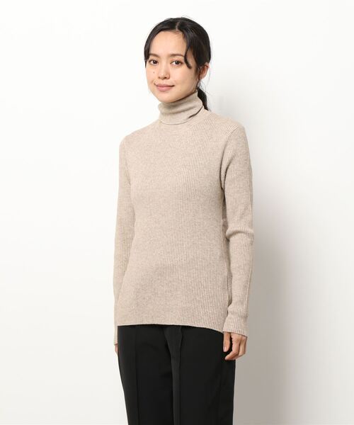 Te chichi(テチチ)の「ベスト×タートルネックニットセット(アンサンブル・レディース・ネイビー/ブラウン/オフホワイト・フリ-)」の4枚目の写真