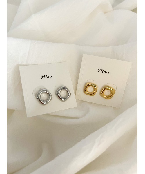 mou(モウ)の「サークルアンドスクエアピアス(ピアス(両耳用)・レディース・シルバー/ゴールド・FREE)」の12枚目の写真