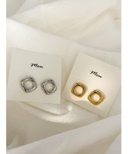 mou(モウ)の「サークルアンドスクエアピアス(ピアス(両耳用)・レディース・シルバー/ゴールド・FREE)」の10枚目の写真
