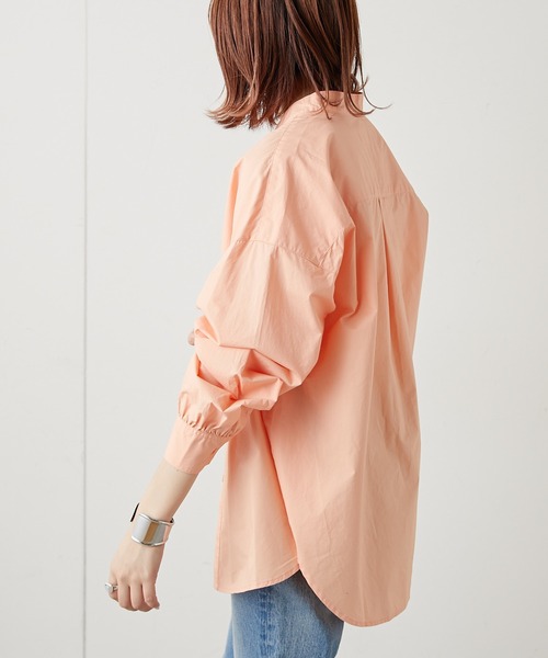 CIAOPANIC TYPY（チャオパニックティピー）の「切替バンドカラーシャツ（シャツ/ブラウス・レディース・ホワイト/ベージュ/ピンク・ONE SIZE）」の7枚目の写真