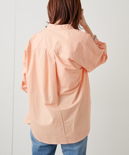 CIAOPANIC TYPY（チャオパニックティピー）の「切替バンドカラーシャツ（シャツ/ブラウス・レディース・ホワイト/ベージュ/ピンク・ONE SIZE）」の8枚目の写真