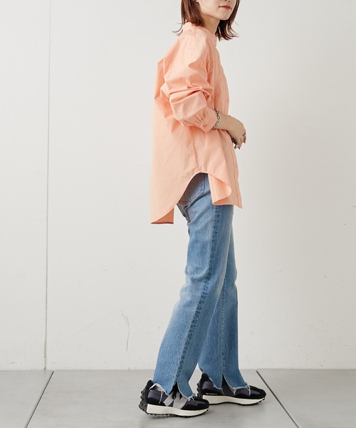 CIAOPANIC TYPY（チャオパニックティピー）の「切替バンドカラーシャツ（シャツ/ブラウス・レディース・ホワイト/ベージュ/ピンク・ONE SIZE）」の13枚目の写真