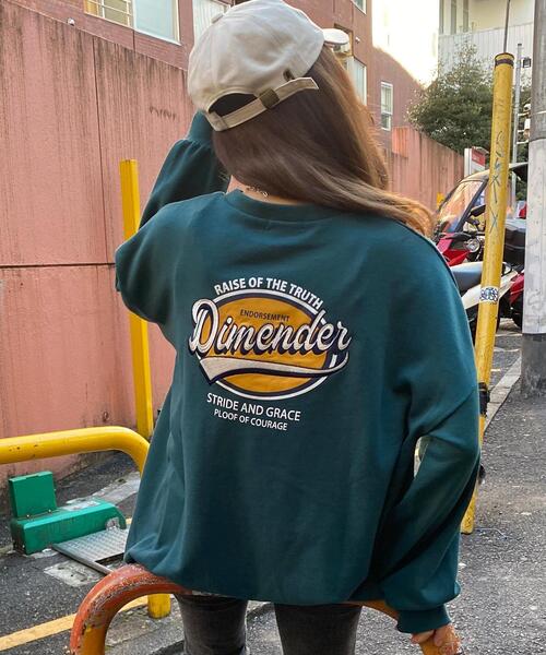 INGNI（イング）の「サークルロゴスウェットチュニック（Tシャツ/カットソー・レディース・ブラック/グリーン/オートミール/レッド・M）」の3枚目の写真