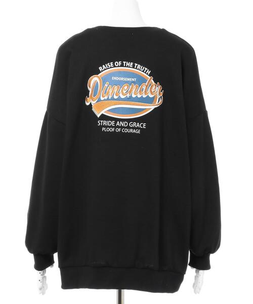 INGNI（イング）の「サークルロゴスウェットチュニック（Tシャツ/カットソー・レディース・ブラック/グリーン/オートミール/レッド・M）」の9枚目の写真