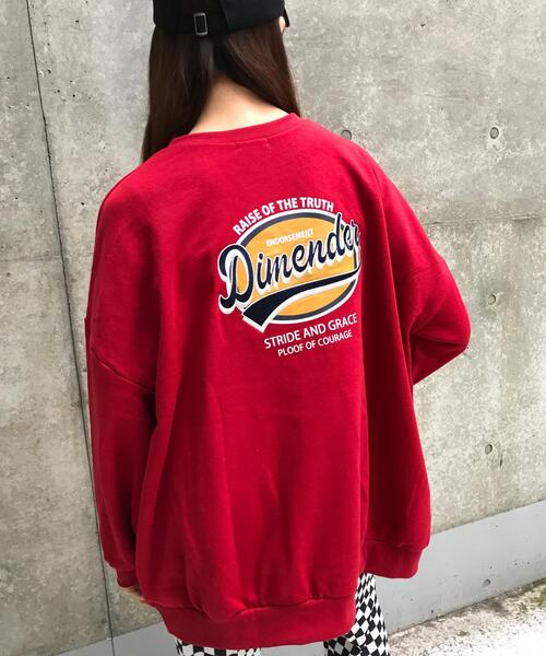 INGNI（イング）の「サークルロゴスウェットチュニック（Tシャツ/カットソー・レディース・ブラック/グリーン/オートミール/レッド・M）」の10枚目の写真