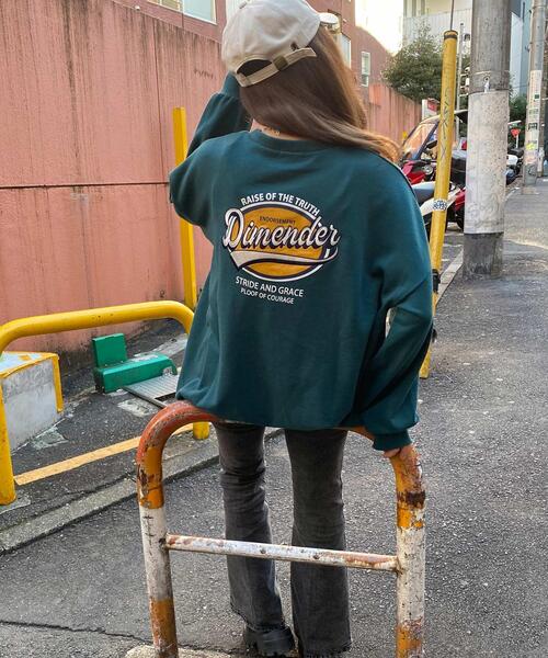 INGNI（イング）の「サークルロゴスウェットチュニック（Tシャツ/カットソー・レディース・ブラック/グリーン/オートミール/レッド・M）」の11枚目の写真