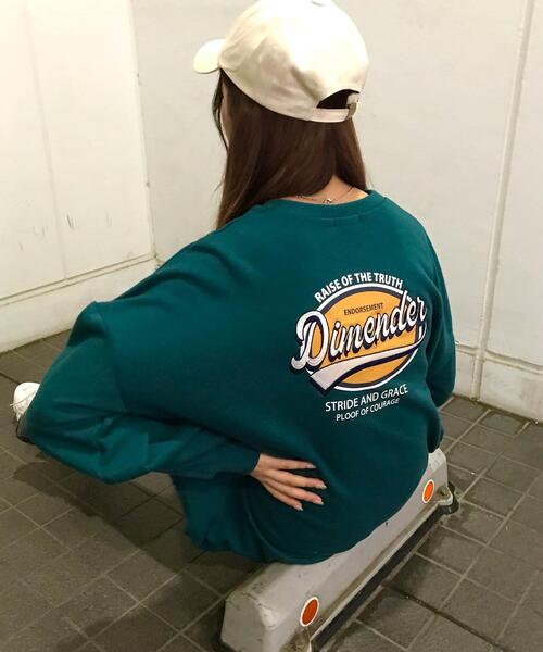 INGNI（イング）の「サークルロゴスウェットチュニック（Tシャツ/カットソー・レディース・ブラック/グリーン/オートミール/レッド・M）」の13枚目の写真