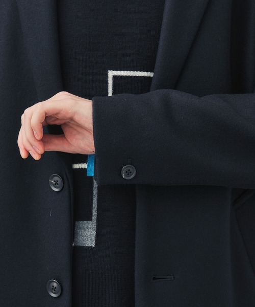 city（シティ）の「スリムチェスターコート/SUPER140S　CHESTER COAT（チェスターコート・メンズ・ブラック/ダークグリーン・1/2/3）」の19枚目の写真