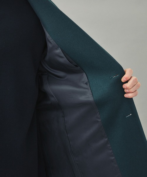 city（シティ）の「スリムチェスターコート/SUPER140S　CHESTER COAT（チェスターコート・メンズ・ブラック/ダークグリーン・1/2/3）」の14枚目の写真