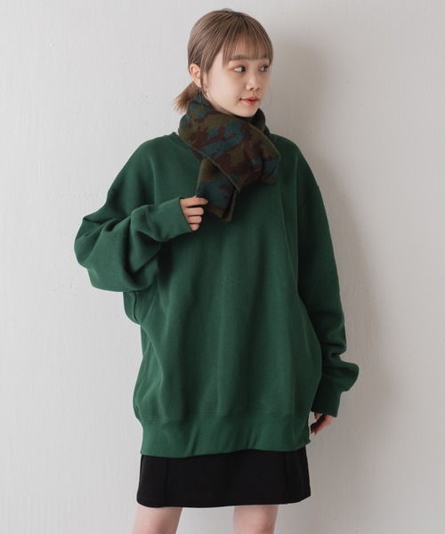 WHIMSIC(ウィムジック)の「【WHIMSIC】ヘビーウェイトスウェットプルオーバー(Tシャツ/カットソー・レディース・グレー/イエロー/パープル/グリーン・FREE)」の3枚目の写真