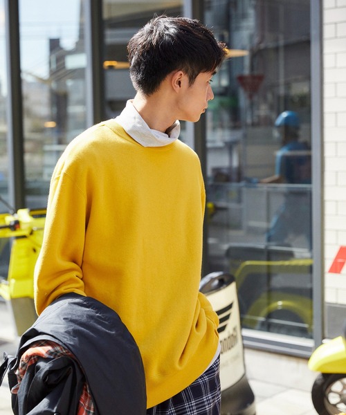 WHIMSIC(ウィムジック)の「【WHIMSIC】ヘビーウェイトスウェットプルオーバー(Tシャツ/カットソー・レディース・グレー/イエロー/パープル/グリーン・FREE)」の7枚目の写真