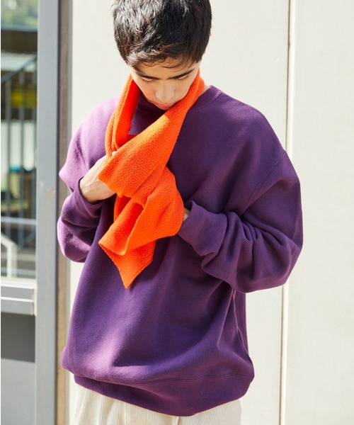 WHIMSIC(ウィムジック)の「【WHIMSIC】ヘビーウェイトスウェットプルオーバー(Tシャツ/カットソー・レディース・グレー/イエロー/パープル/グリーン・FREE)」の10枚目の写真