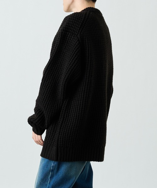 COLONY 2139（コロニートゥーワンスリーナイン）の「ウール混ロービングワッフルプルオーバー（ニット/セーター・メンズ・ブラック/グレー/カーキ・MEDIUM/LARGE/X-LARGE）」の14枚目の写真