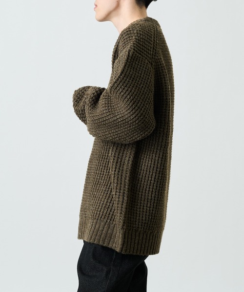 COLONY 2139（コロニートゥーワンスリーナイン）の「ウール混ロービングワッフルプルオーバー（ニット/セーター・メンズ・ブラック/グレー/カーキ・MEDIUM/LARGE/X-LARGE）」の15枚目の写真