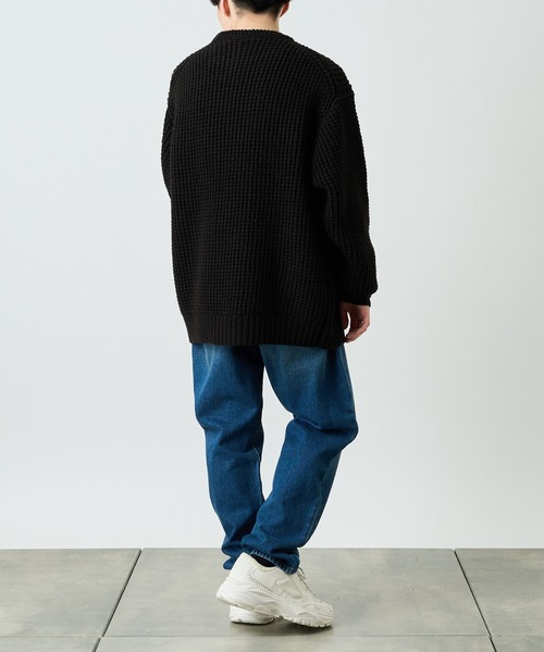 COLONY 2139（コロニートゥーワンスリーナイン）の「ウール混ロービングワッフルプルオーバー（ニット/セーター・メンズ・ブラック/グレー/カーキ・MEDIUM/LARGE/X-LARGE）」の5枚目の写真
