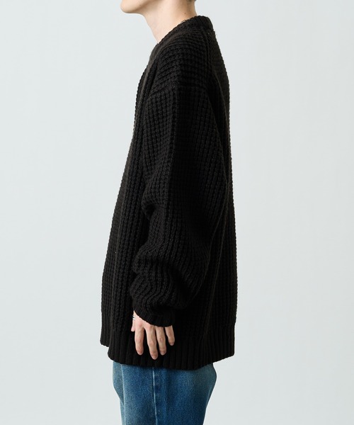 COLONY 2139（コロニートゥーワンスリーナイン）の「ウール混ロービングワッフルプルオーバー（ニット/セーター・メンズ・ブラック/グレー/カーキ・MEDIUM/LARGE/X-LARGE）」の17枚目の写真