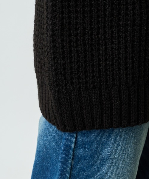 COLONY 2139（コロニートゥーワンスリーナイン）の「ウール混ロービングワッフルプルオーバー（ニット/セーター・メンズ・ブラック/グレー/カーキ・MEDIUM/LARGE/X-LARGE）」の21枚目の写真