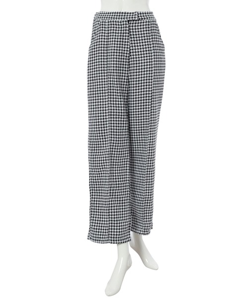 fifth calin（フィフスカラン）の「千鳥柄センターラインスラックス（スラックス・レディース・ブラック・MEDIUM）」の5枚目の写真