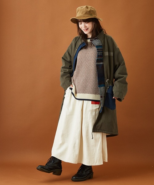 CUBE SUGAR(キューブシュガー)の「ジャガードニットヘリンボーン柄プルオーバーセーター(ニット/セーター・レディース・ホワイト/ブラック/ネイビー・M)」の11枚目の写真