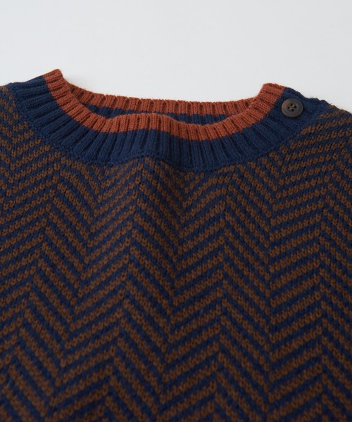 CUBE SUGAR(キューブシュガー)の「ジャガードニットヘリンボーン柄プルオーバーセーター(ニット/セーター・レディース・ホワイト/ブラック/ネイビー・M)」の19枚目の写真