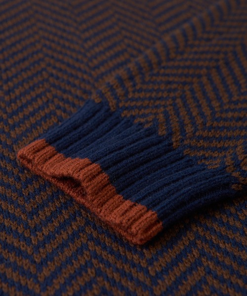 CUBE SUGAR(キューブシュガー)の「ジャガードニットヘリンボーン柄プルオーバーセーター(ニット/セーター・レディース・ホワイト/ブラック/ネイビー・M)」の9枚目の写真