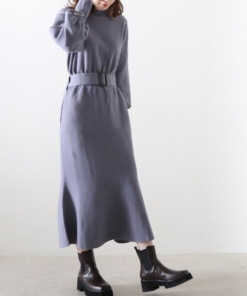 Cheek（チーク）の「マーメードニットワンピース（ワンピース・レディース・チャコールグレー/モカ/ブルー・MEDIUM）」の16枚目の写真