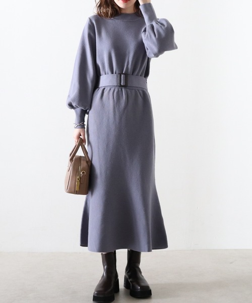 Cheek（チーク）の「マーメードニットワンピース（ワンピース・レディース・チャコールグレー/モカ/ブルー・MEDIUM）」の12枚目の写真