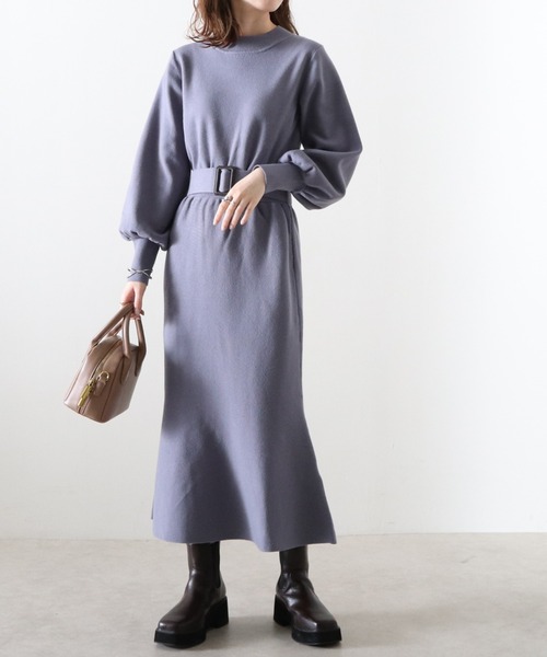 Cheek（チーク）の「マーメードニットワンピース（ワンピース・レディース・チャコールグレー/モカ/ブルー・MEDIUM）」の20枚目の写真