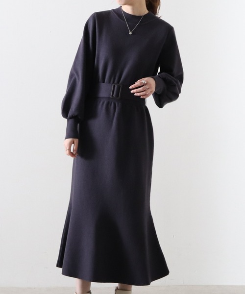 Cheek（チーク）の「マーメードニットワンピース（ワンピース・レディース・チャコールグレー/モカ/ブルー・MEDIUM）」の21枚目の写真